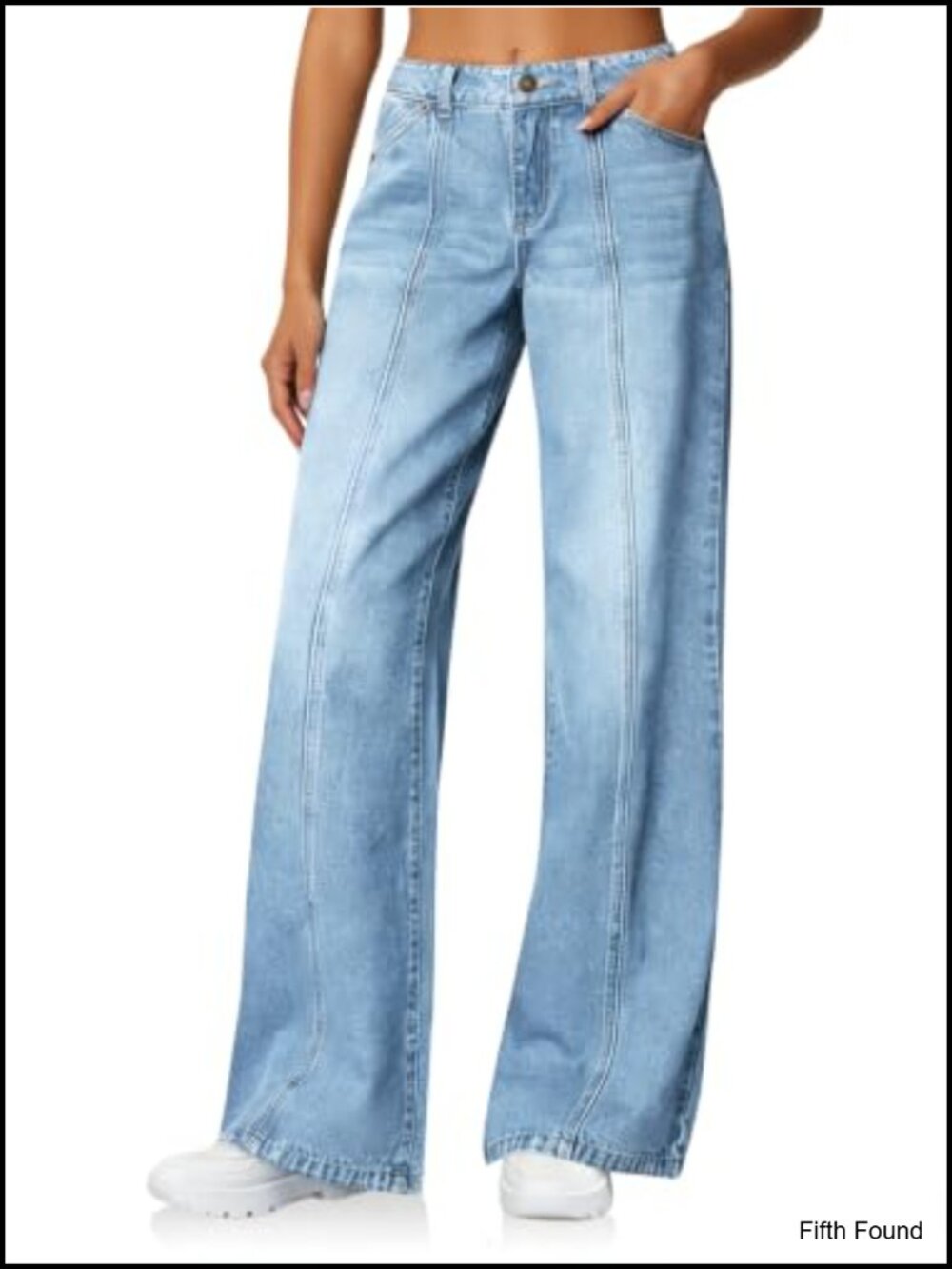 High Waisted Wide Leg Stretch Jeans Baggy Denim Pants